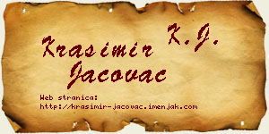 Krasimir Jačovac vizit kartica